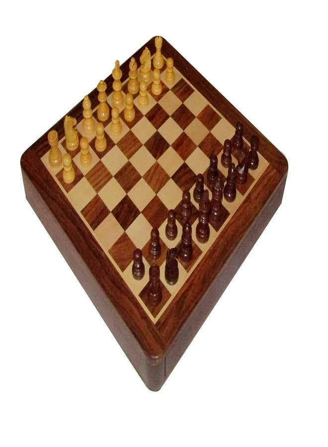 APS Craft Wood Magnetic Chess Board/ Traveling Chess Set (12 x 12 inches) - Image 1